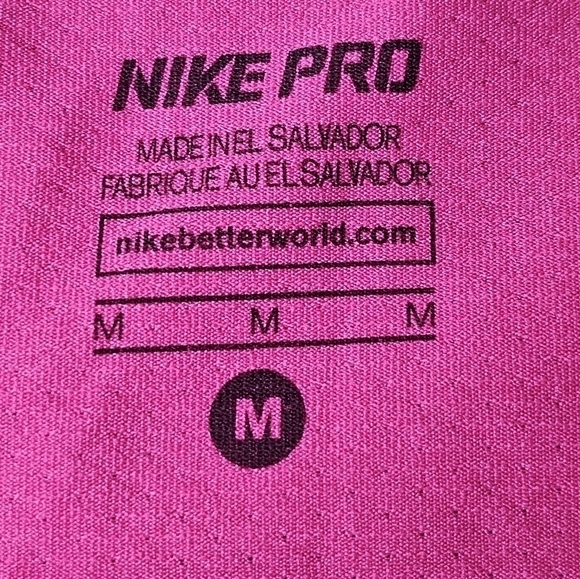 Nike Pro Women's Dri Fit Athletic Tank Top Hot Pink/Black Size Medium EUC - Picture 6 of 7